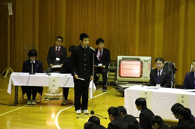 生徒会長あいさつ