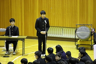 生徒会長あいさつ